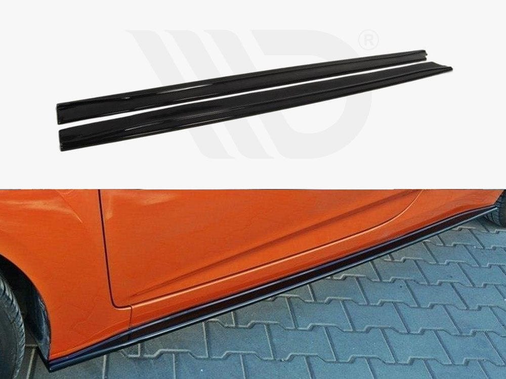 Maxton Design Textured / Yellow Side Skirts Diffusers Hyundai Veloster Maxton Design SR