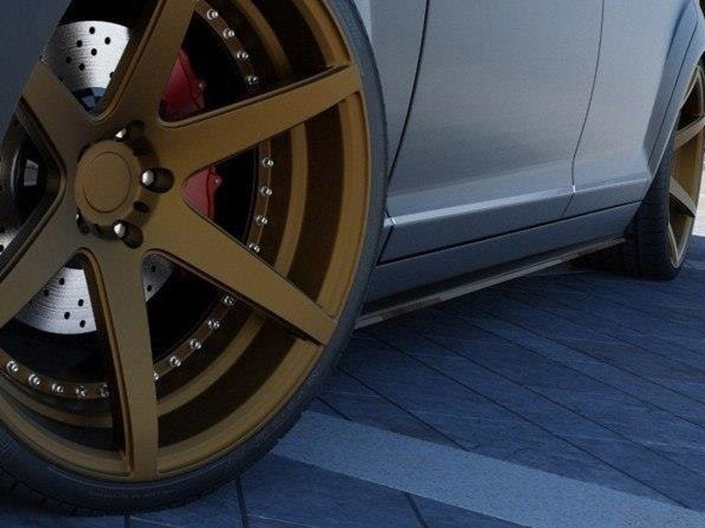 Maxton Design Textured / Yellow Side Skirts Diffusers Mercedes S-class W221 Long Maxton Design SR