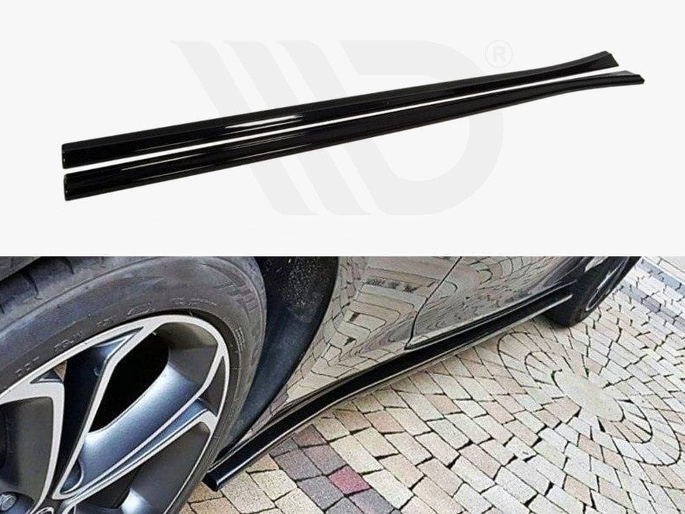 Maxton Design Textured / Yellow Side Skirts Diffusers Opel Astra J GTC 2009-15 Maxton Design SR
