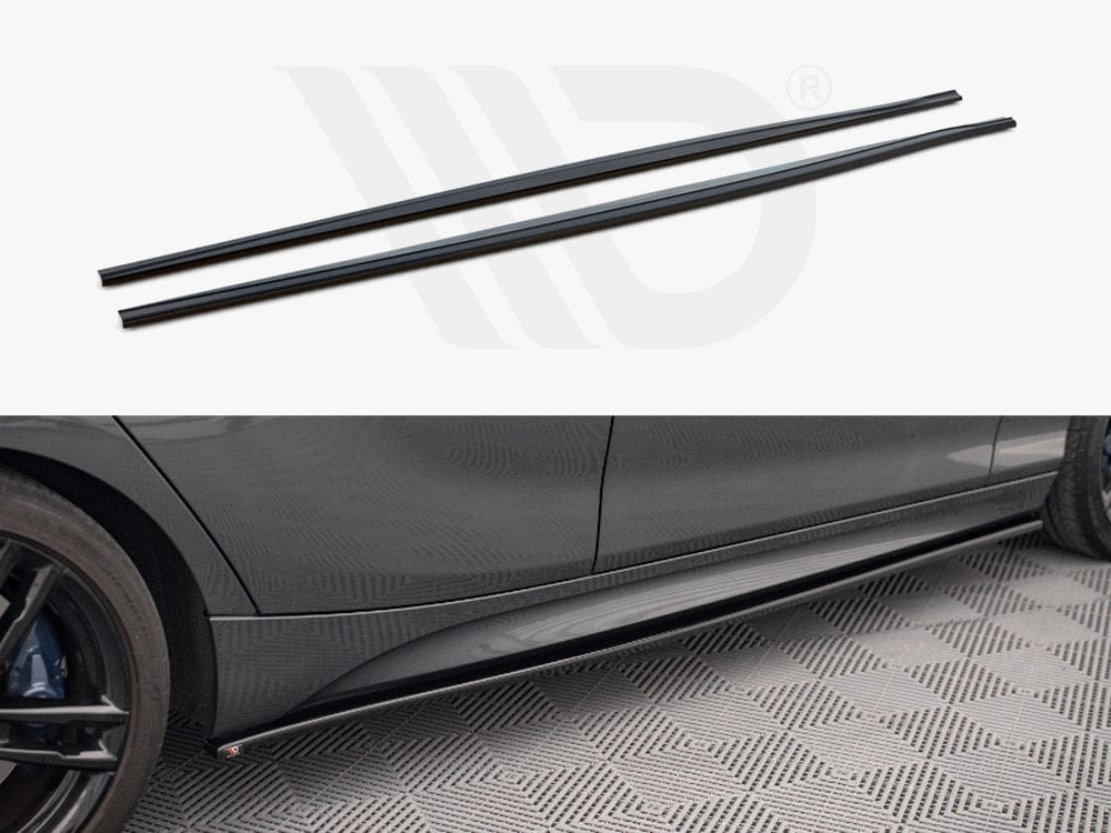 Maxton Design Textured / Yellow Side Skirts Diffusers V.1 BMW 1 F20 M135i / M140i / M-Pack Maxton Design SR