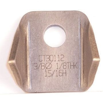 MEZIERE Suit Flat Surface (30° Bend) With 3/8" Hole (Qty: 20) Meziere Weld-On Bent Tab 4130 Steel MZCT30112B SR