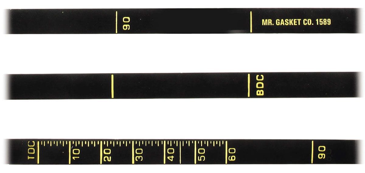 MRG Suit Big Block Chevy 1965-71 Mr Gasket Mr Gasket 7" Dia Precision Timing Tape MG1589 SR