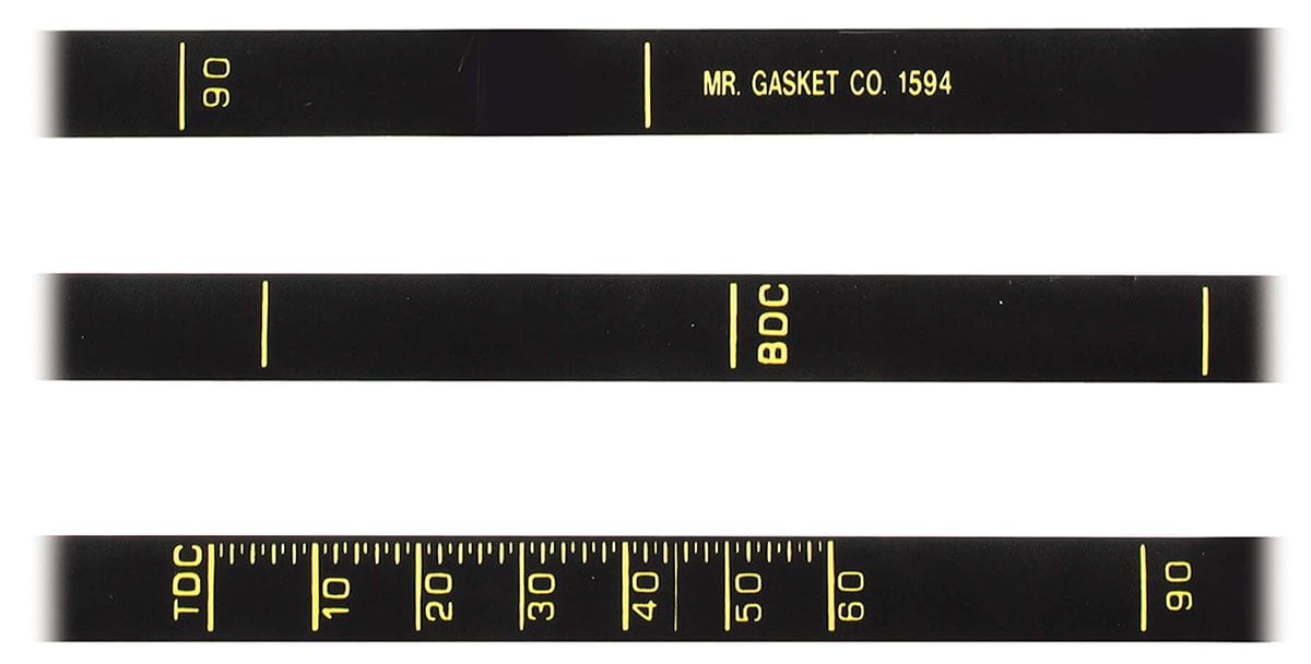 MRG Suit Ford 289-351 Mr Gasket Mr Gasket 6-3/8" Dia Precision Timing Tape MG1594 SR