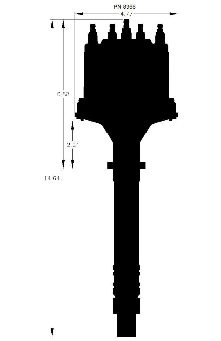 MSD Late Model GM 1987-93 With Dual Connector Coil MSD Pro-Billet EFI Distributor MSD8366 SR