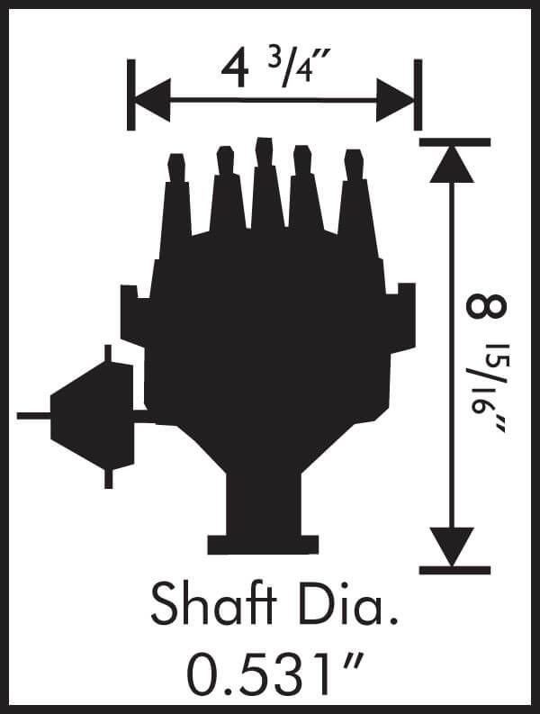 MSD Suit Ford 302-351C and 429-460. Will not fit late XD blocks MSD Pro-Billet Ready-To-Run Distributor with Steel Gear .510" Dia. (13mm) MSD83501 SR