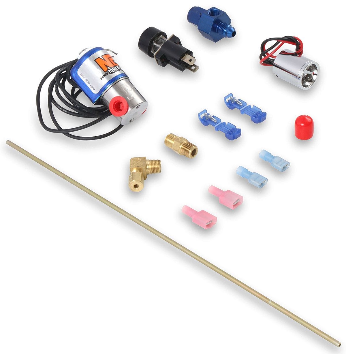 NOS -4AN Line, Blue LED Nitrous Oxide Systems Nitrous Ntimidator LED Nitrous Purge Kit NOS16033 SR
