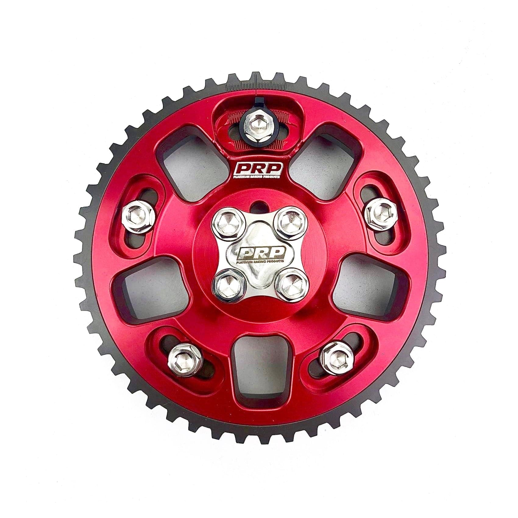 Platinum Racing Products Adjustable Cam Gear Add 8 x TI Bolts / Gold CA18 Adjustable Cam Gears (PAIR) SR