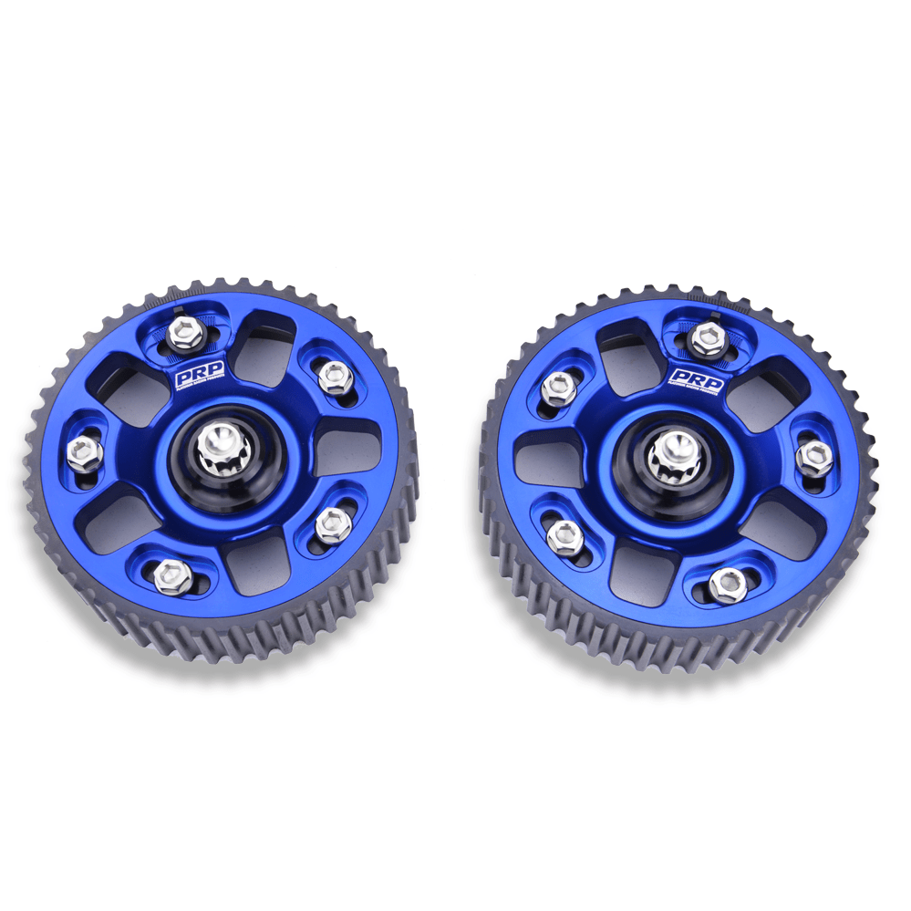 Platinum Racing Products Adjustable Cam Gear Blue / Add Billet Retainer and TI Bolt x 1 / Two Cam Gears Adjustable ALLOY OUTER Cam Gears to suit 1JZ / 2JZ SR