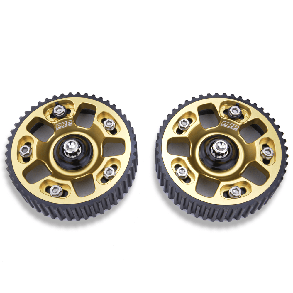 Platinum Racing Products Adjustable Cam Gear Cardo Zinc / Add Billet Retainer and TI Bolt x 1 / Two Cam Gears Adjustable ALLOY OUTER Cam Gears to suit 1JZ / 2JZ SR