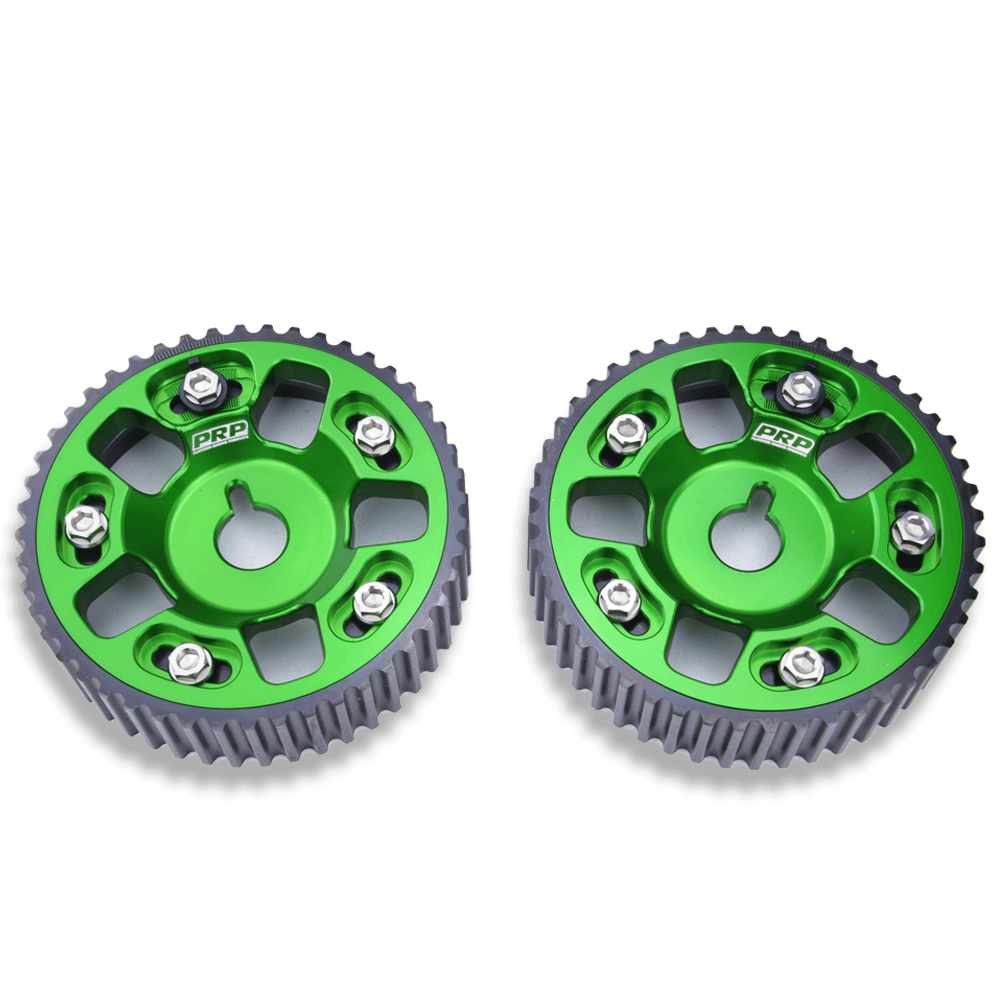 Platinum Racing Products Adjustable Cam Gear Green / No thankyou / Two Cam Gears Adjustable ALLOY OUTER Cam Gears to suit 1JZ / 2JZ SR