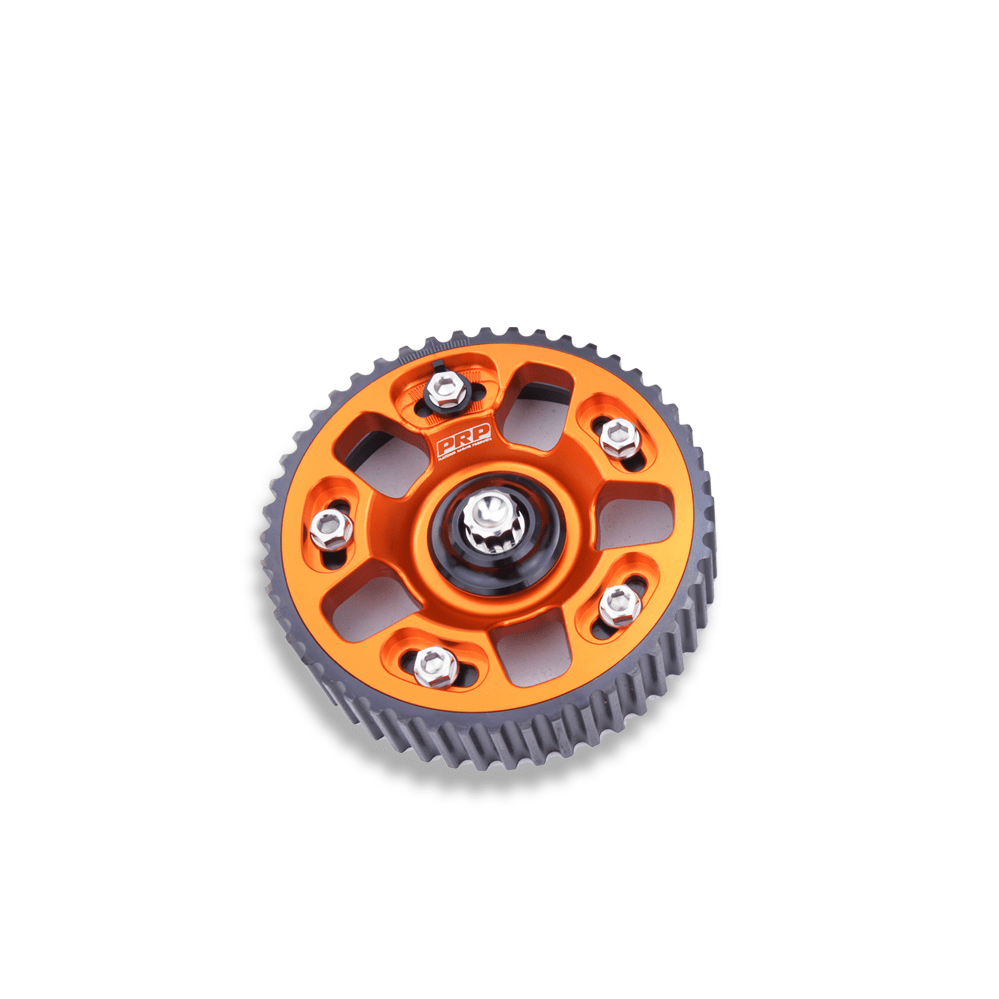 Platinum Racing Products Adjustable Cam Gear Orange / Add Billet Retainer and TI Bolt x 1 / One Cam Gear Adjustable ALLOY OUTER Cam Gears to suit 1JZ / 2JZ SR
