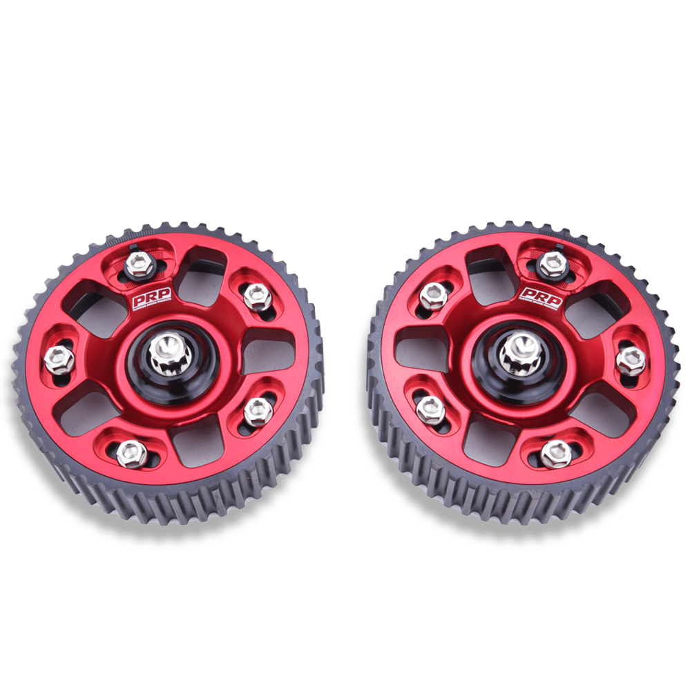 Platinum Racing Products Adjustable Cam Gear Red / Add Billet Retainer and TI Bolt x 1 / Two Cam Gears Adjustable ALLOY OUTER Cam Gears to suit 1JZ / 2JZ SR