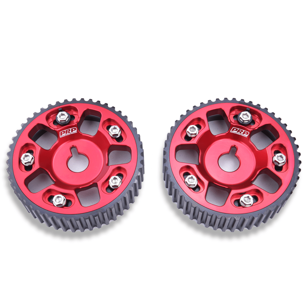Platinum Racing Products Adjustable Cam Gear Red / No thankyou / Two Cam Gears Adjustable ALLOY OUTER Cam Gears to suit 1JZ / 2JZ SR