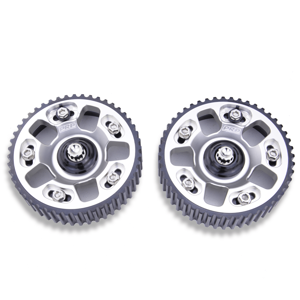 Platinum Racing Products Adjustable Cam Gear Silver / Add Billet Retainer and TI Bolt x 1 / Two Cam Gears Adjustable ALLOY OUTER Cam Gears to suit 1JZ / 2JZ SR
