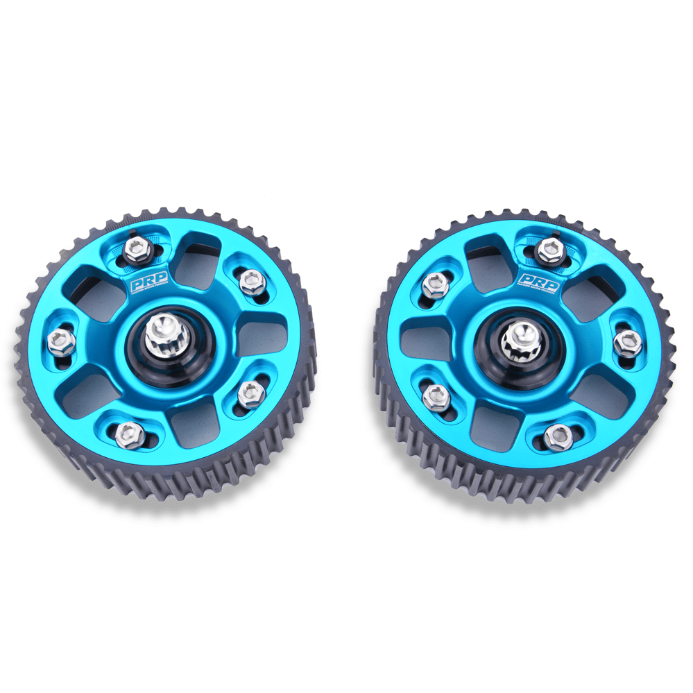 Platinum Racing Products Adjustable Cam Gear Teal / Add Billet Retainer and TI Bolt x 1 / Two Cam Gears Adjustable ALLOY OUTER Cam Gears to suit 1JZ / 2JZ SR