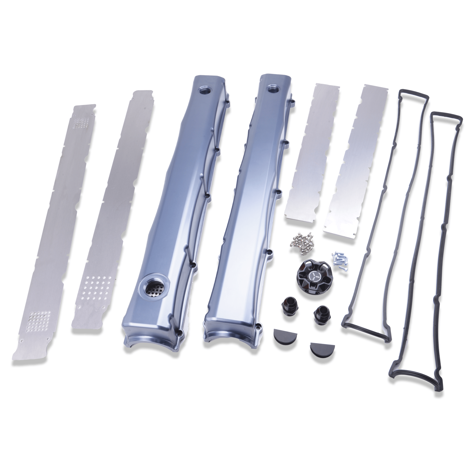 Platinum Racing Products Billet Cam Covers "V2" 12 Tooth Crank Trigger kit 'Nissan RB' / No Oil Cap / Finned - No Filler Cap Port (Dry Sump) RB Twin Cam Baffled Cam Covers SR