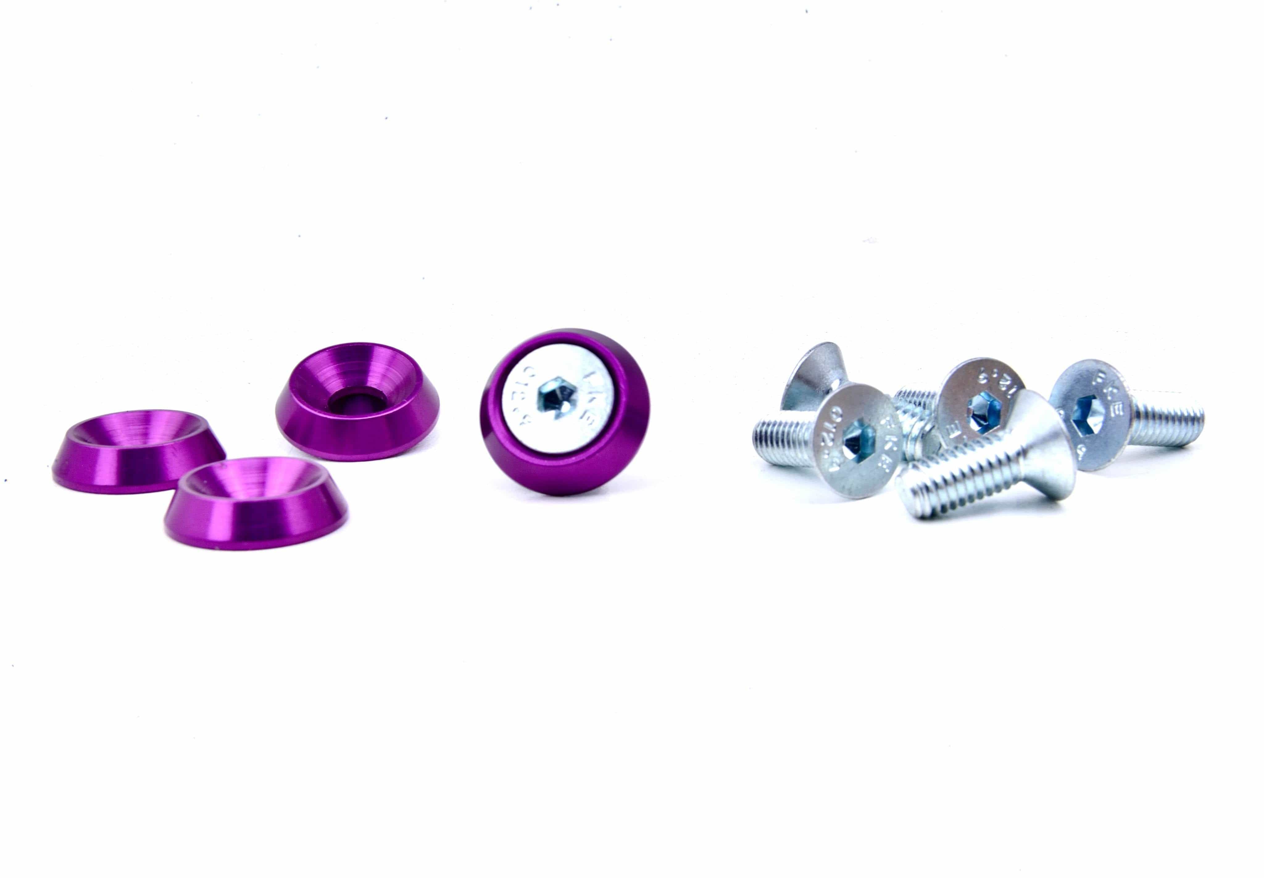 Platinum Racing Products Dress Up Washers Black / Pack of 10 M8 x 20mm Countersunk Vehicle Dress Up Bolts and Washers SR
