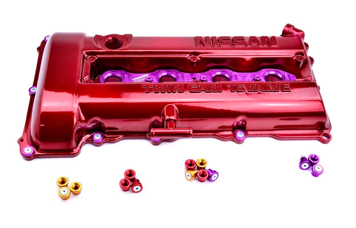 Platinum Racing Products Dress Up Washers Boring Black Rocker Cover Dress Up Bolt Kit to suit Nissan SR20 / P11 / P12 SR