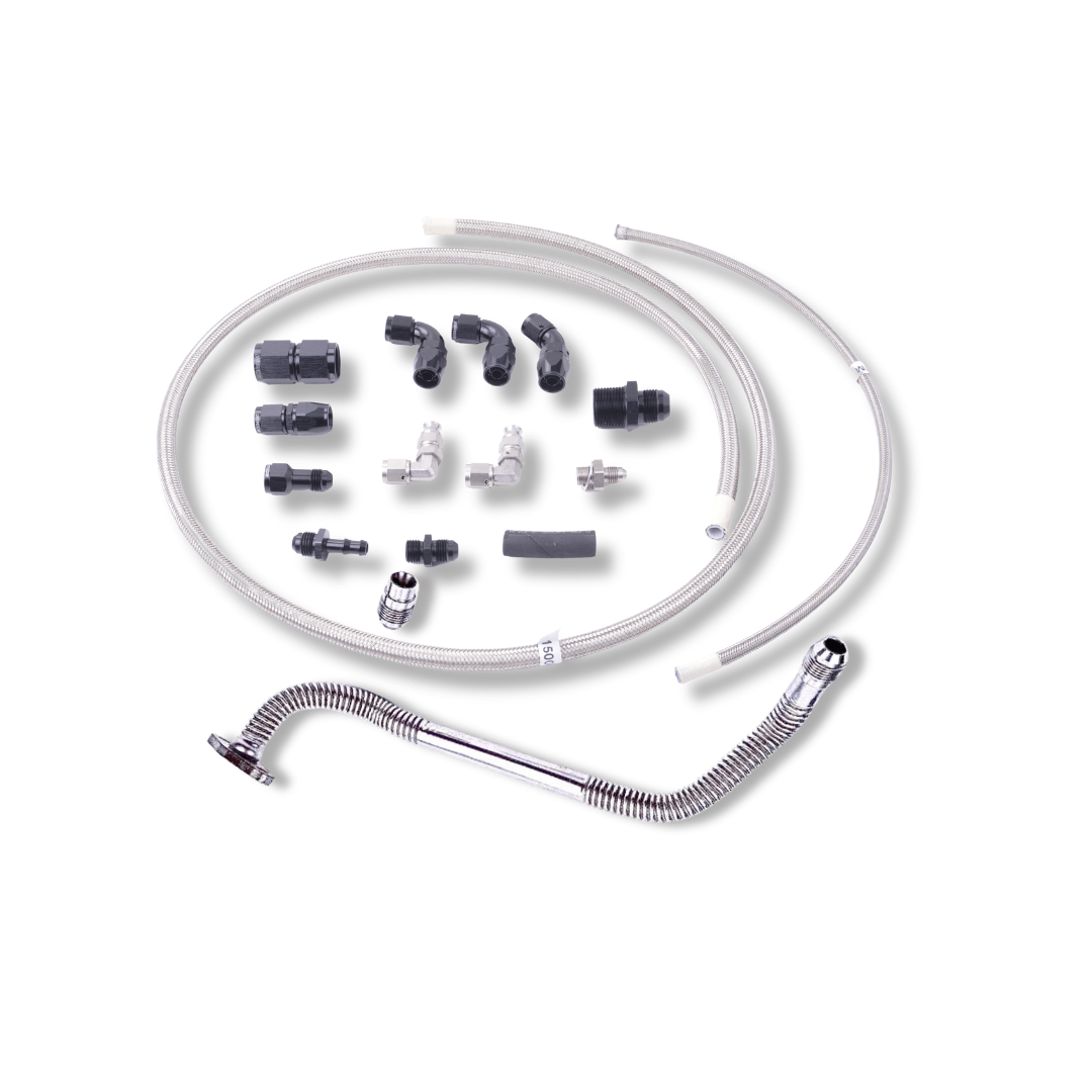 Platinum Racing Products Fittings & Hose Garrett (Inc Aftermarket Units) / Up to G35 Series Garrett Nissan RB High Mount Turbo Oil & Water Line Kit SR