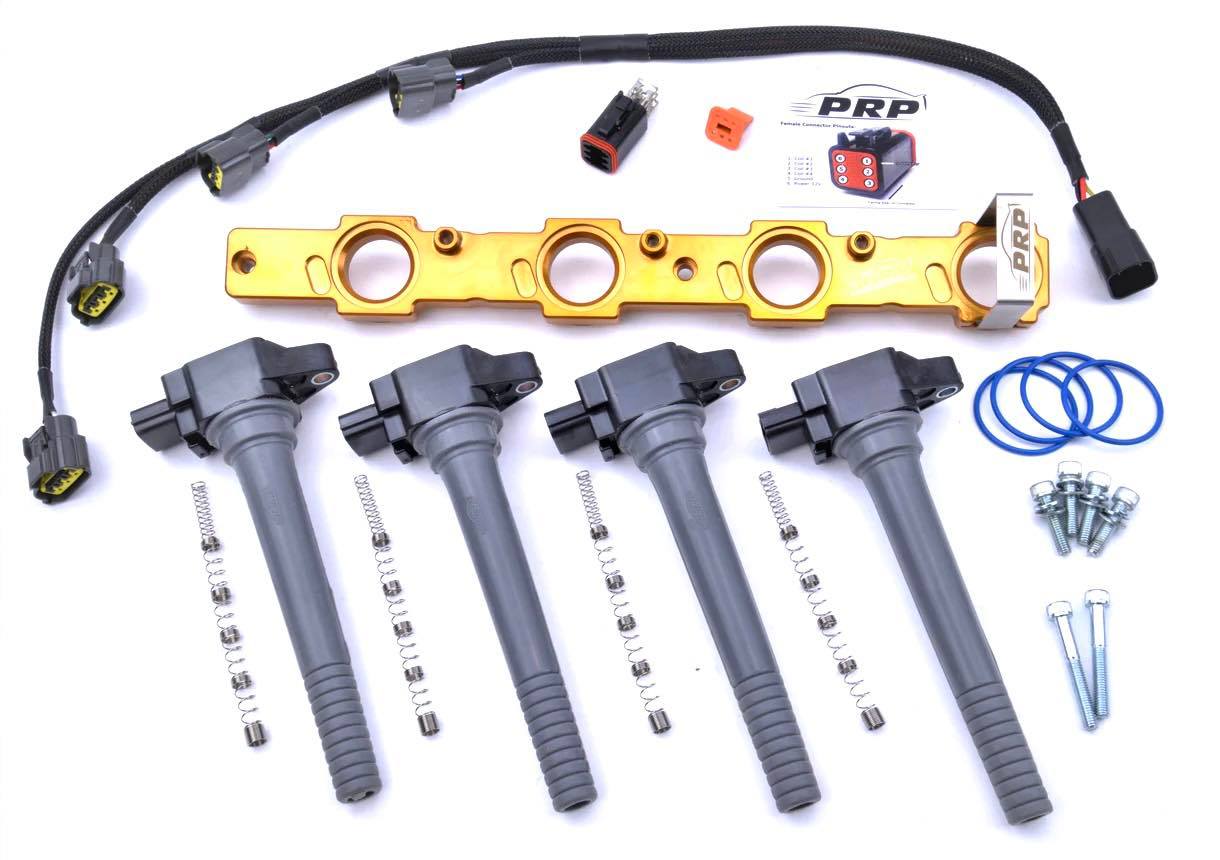 Platinum Racing Products Ignition Coil Kit Black / Bracket, stalks, loom Honda B-Series Coil Kit SR