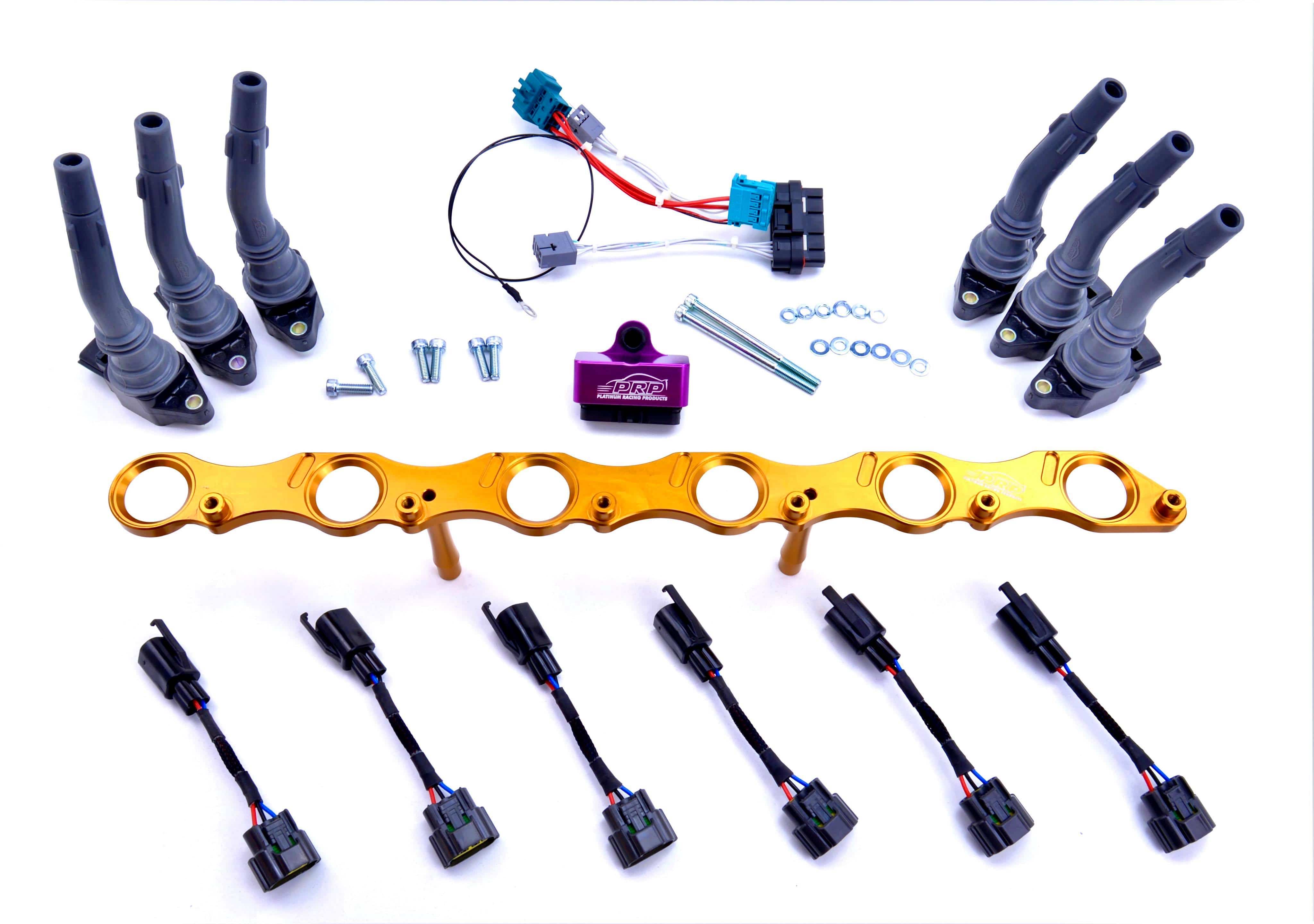 Platinum Racing Products Ignition Coil Kit Black / Bracket, Stalks Loom to suit OEM Plug & Play BMW N54 Coil Kit SR