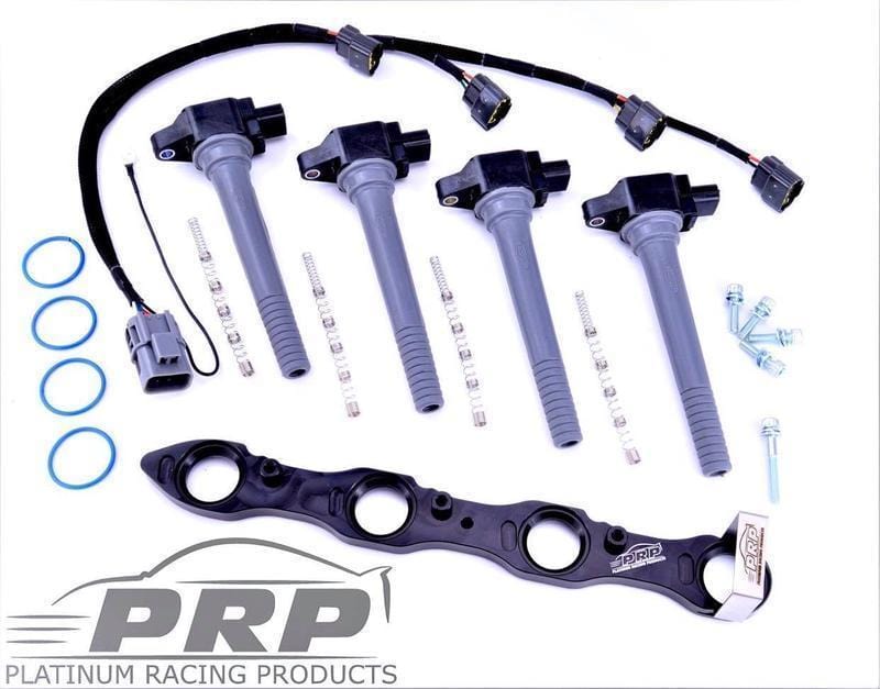 Platinum Racing Products Ignition Coil Kit Black / Bracket, Stalks, Loom with Ingiter Delete Nissan SR20 Coil Kit for Series 2 S14, S15, 180 Type X - Small Hole Rocker Cover SR