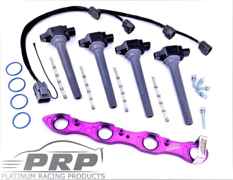 Platinum Racing Products Ignition Coil Kit Black / Brackets Nissan SR20 Coil Kit for Series 2 S14, S15, 180 Type X - Small Hole Rocker Cover SR
