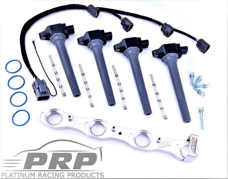 Platinum Racing Products Ignition Coil Kit Black / Coils, Bracket, Stalks Nissan SR20 Coil Kit for Series 2 S14, S15, 180 Type X - Small Hole Rocker Cover SR