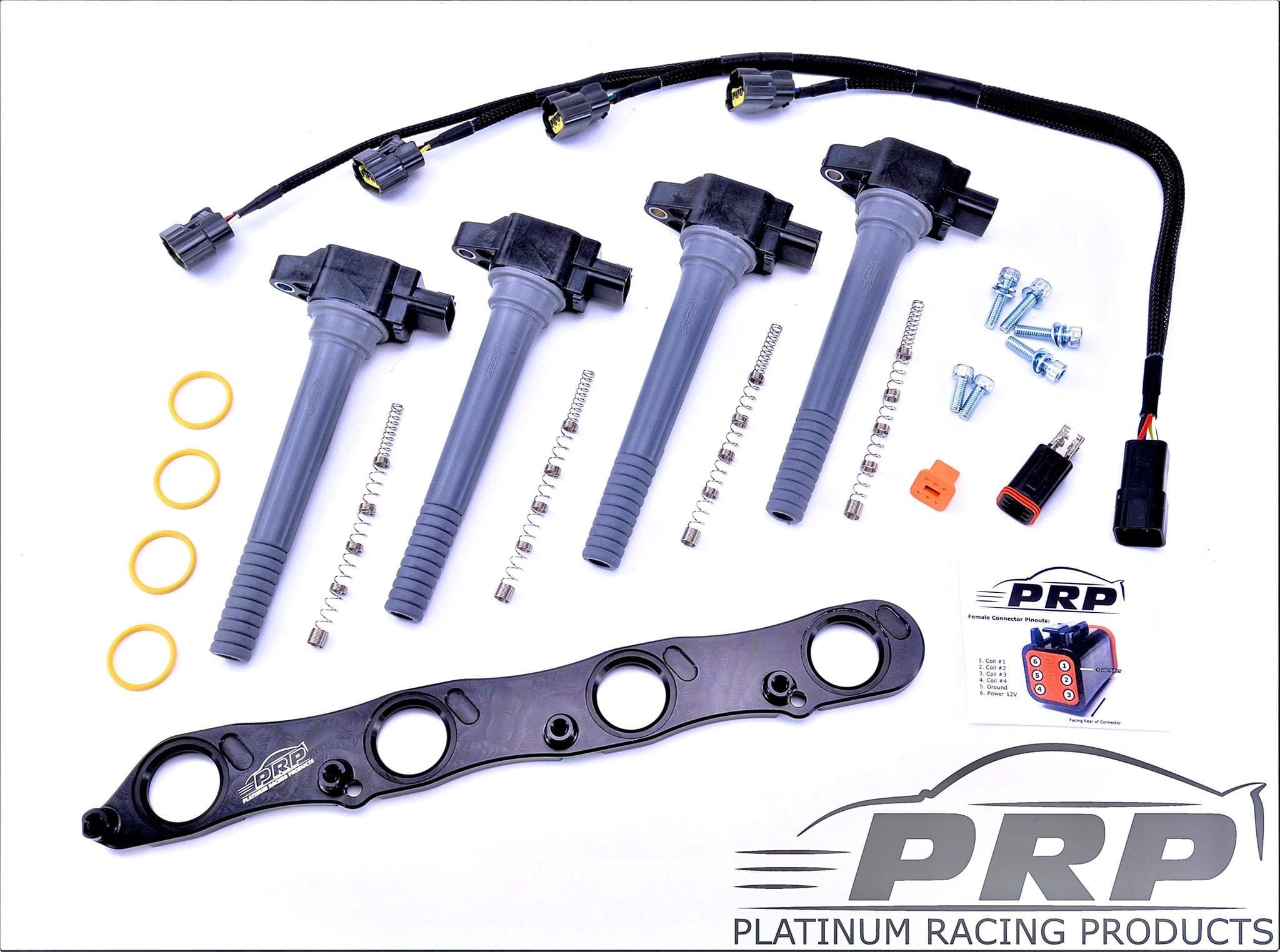 Platinum Racing Products Ignition Coil Kit Black / Stalks Honda F Series Coil Kit SR