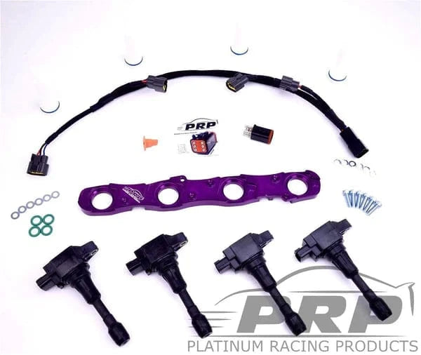 Platinum Racing Products Ignition Coil Kit Purple / Coils, Bracket, Stalks / Batch Fire (OEM ECU or PNP ECU's) Mitsubishi 4G63 Evo 4 - 9 Ignition Coil Kit SR