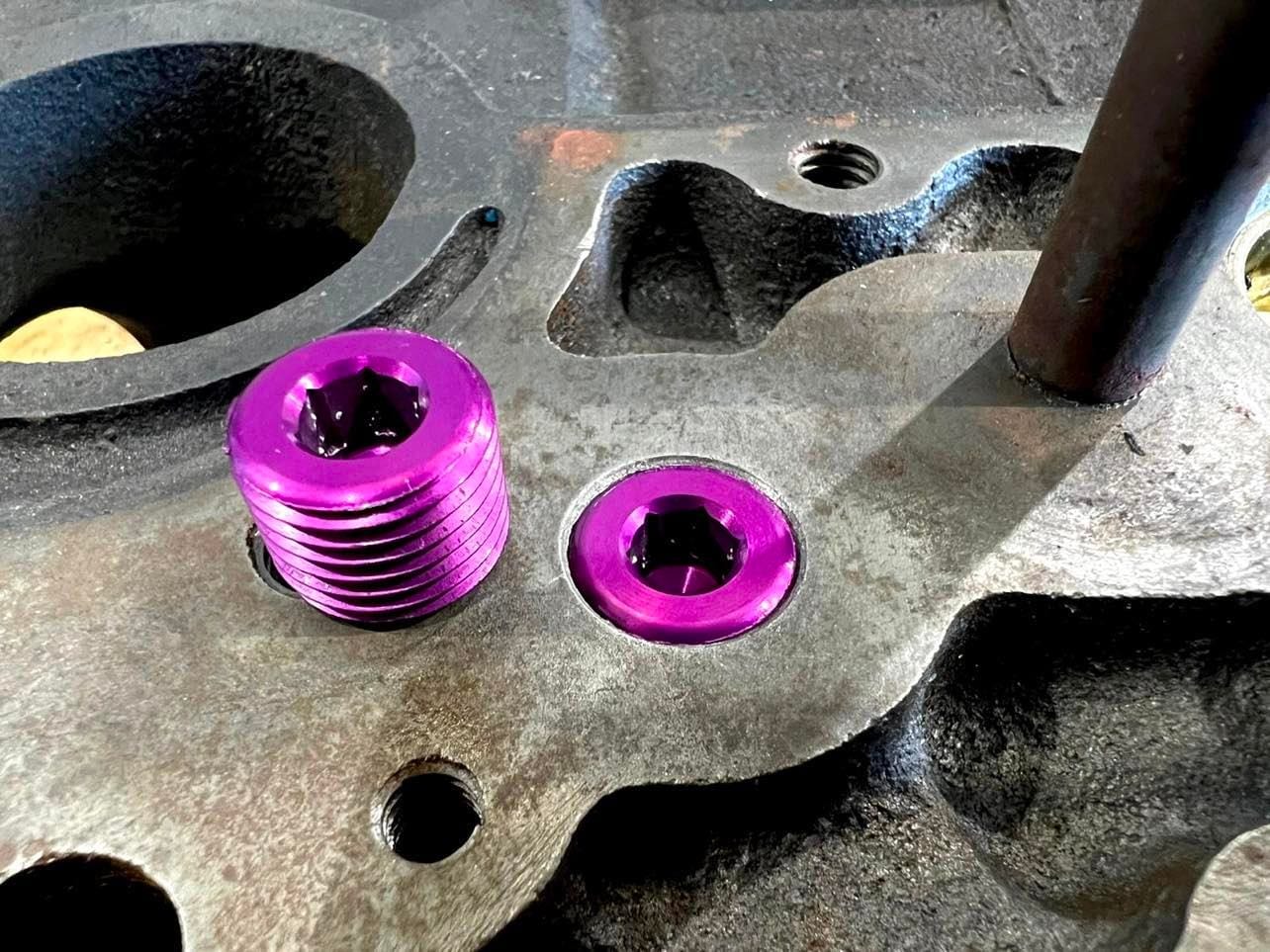 Platinum Racing Products Restrictors Tap and 1 Block (bypass valve block) Nissan RB Oil Gallery Block off inc Tap Bit SR