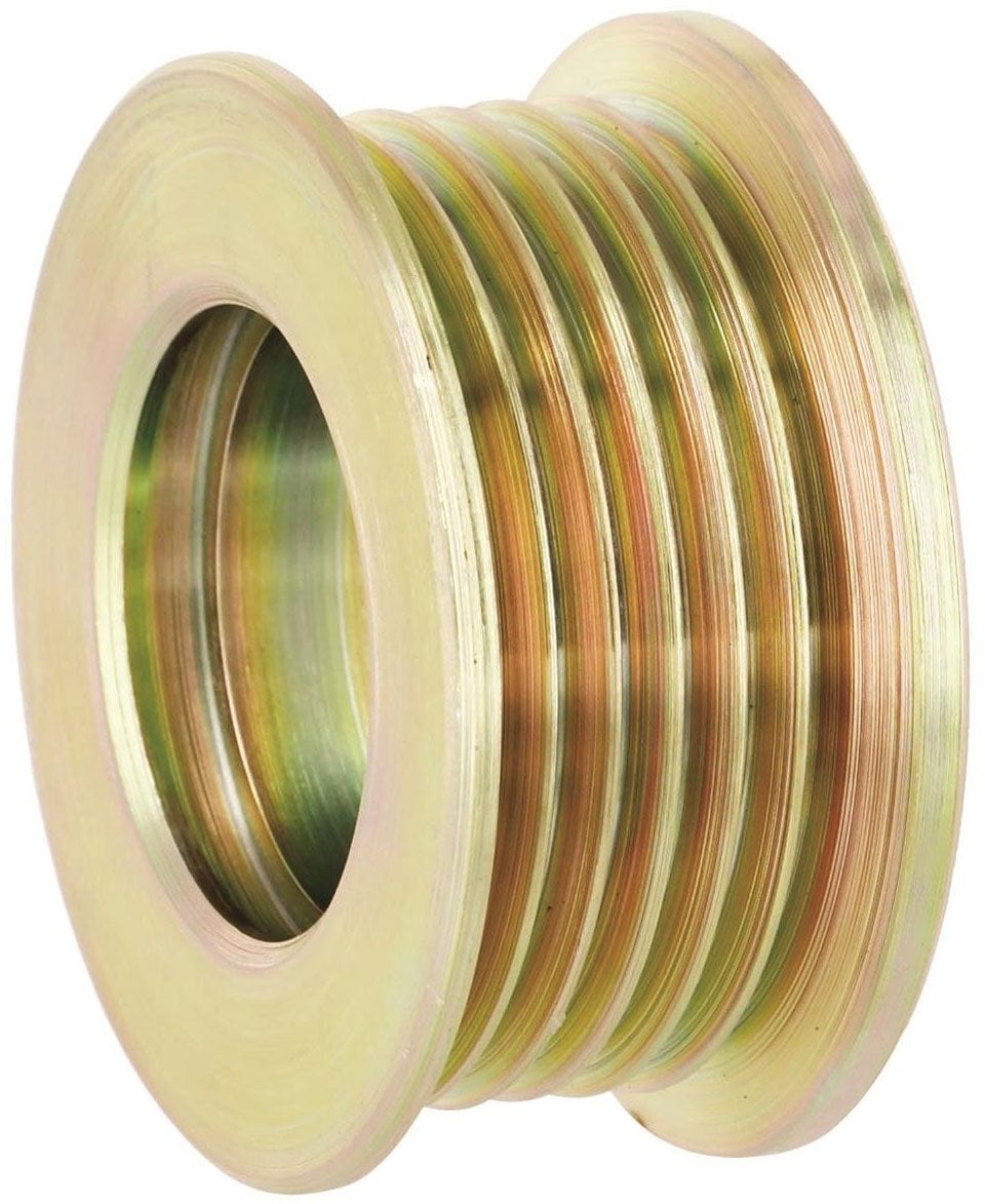 POWERMAST Serpentine, 6 groove 54mm O.D Powermaster Replacement Alternator Pulley - Zinc PM104 SR