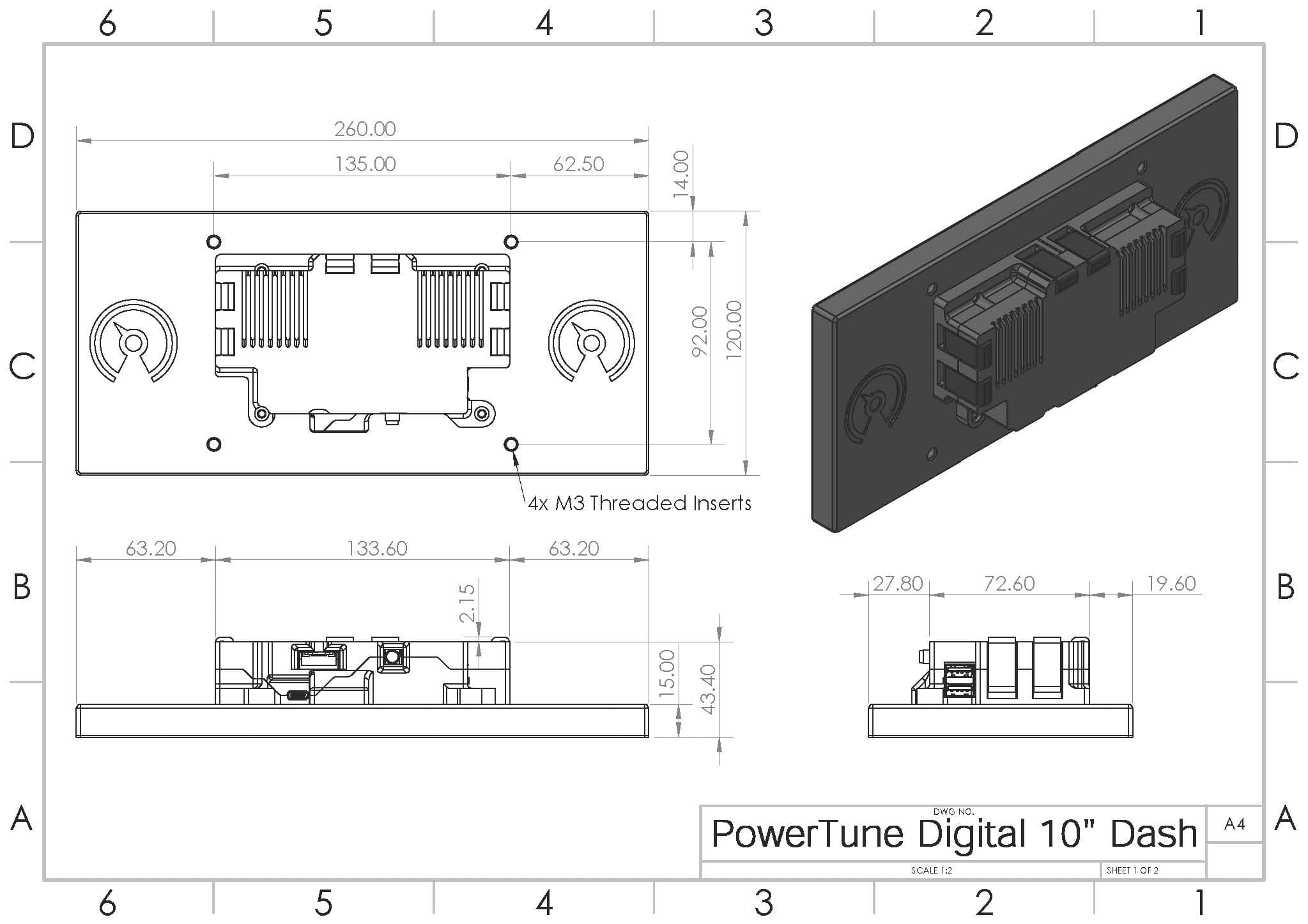 Powertune PowerTune Digital Ultrawide Dash V5 SR
