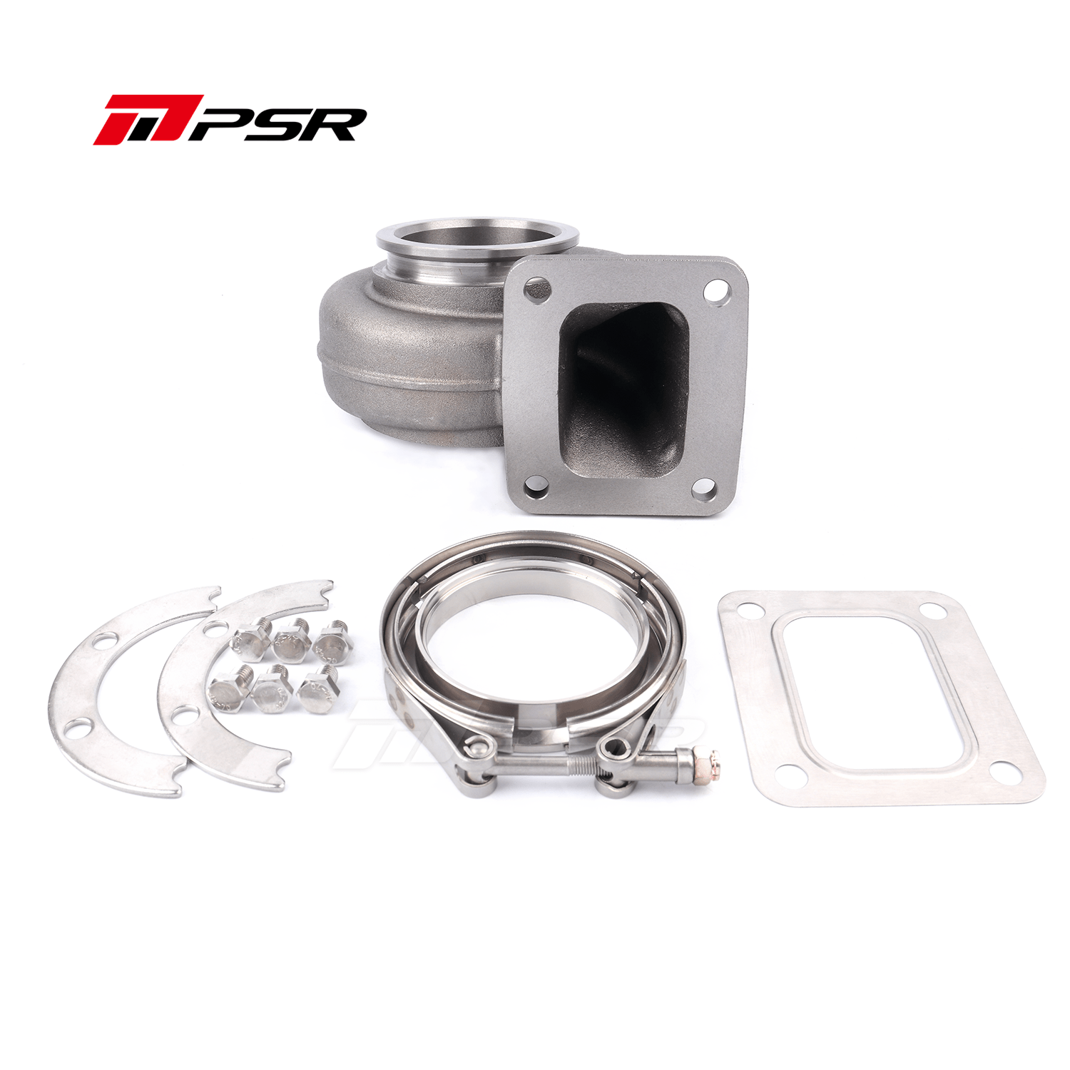 Pulsar Turbochargers 0.81A/R, T4 Open Inlet, V-band Outlet Turbine Housing Drop in Precision PTE Ball Bearing Turbo 6870 SR