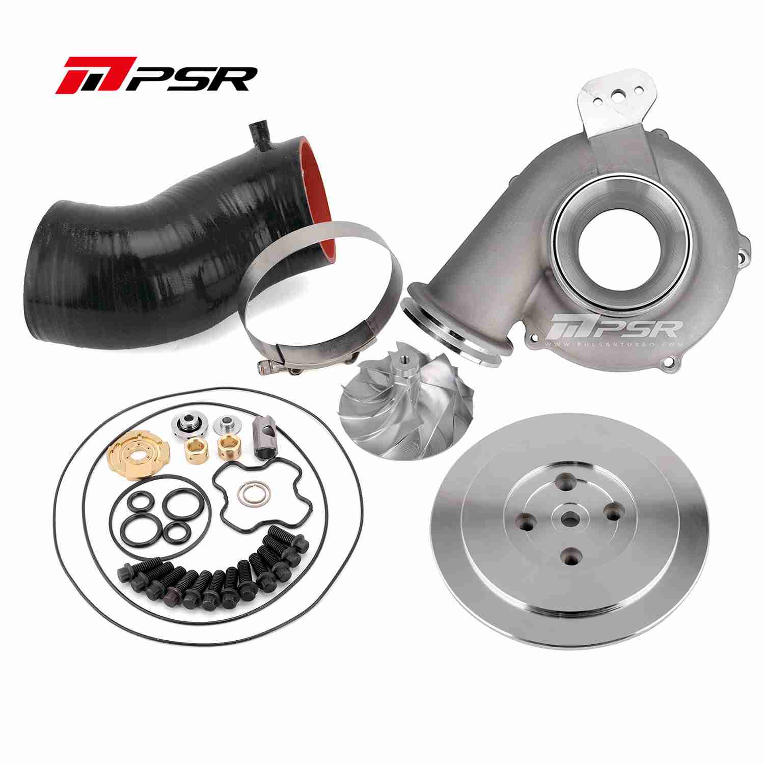 Pulsar Turbochargers Billet 66/88mm PSR T51R MOD Cover DIY Upgraded Kit for 99.5 â€“ 03 7.3L Ford Powerstroke Turbo SR