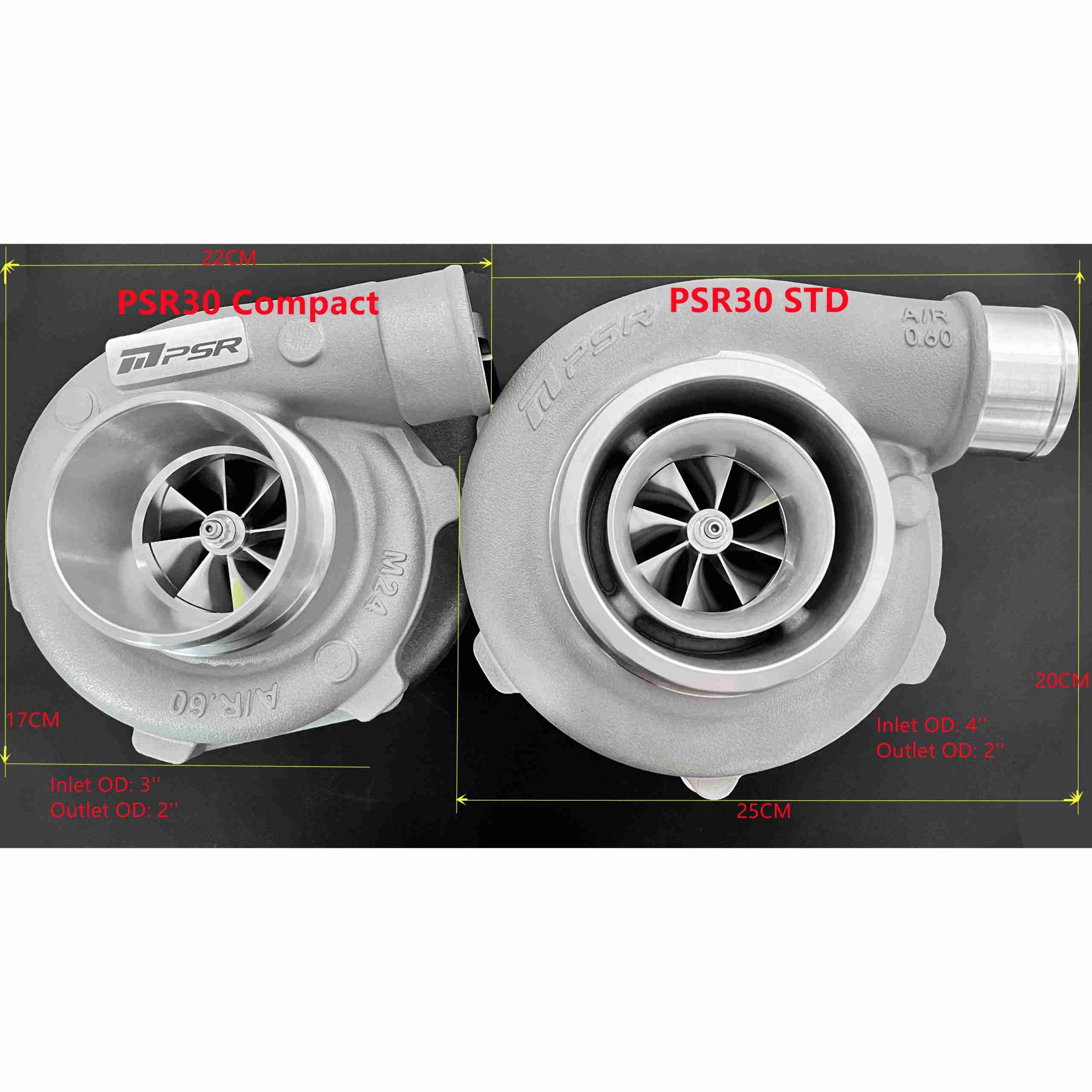 Pulsar Turbochargers PSR3071 Gen2 Compact Dual Ball Bearing Turbocharger SR