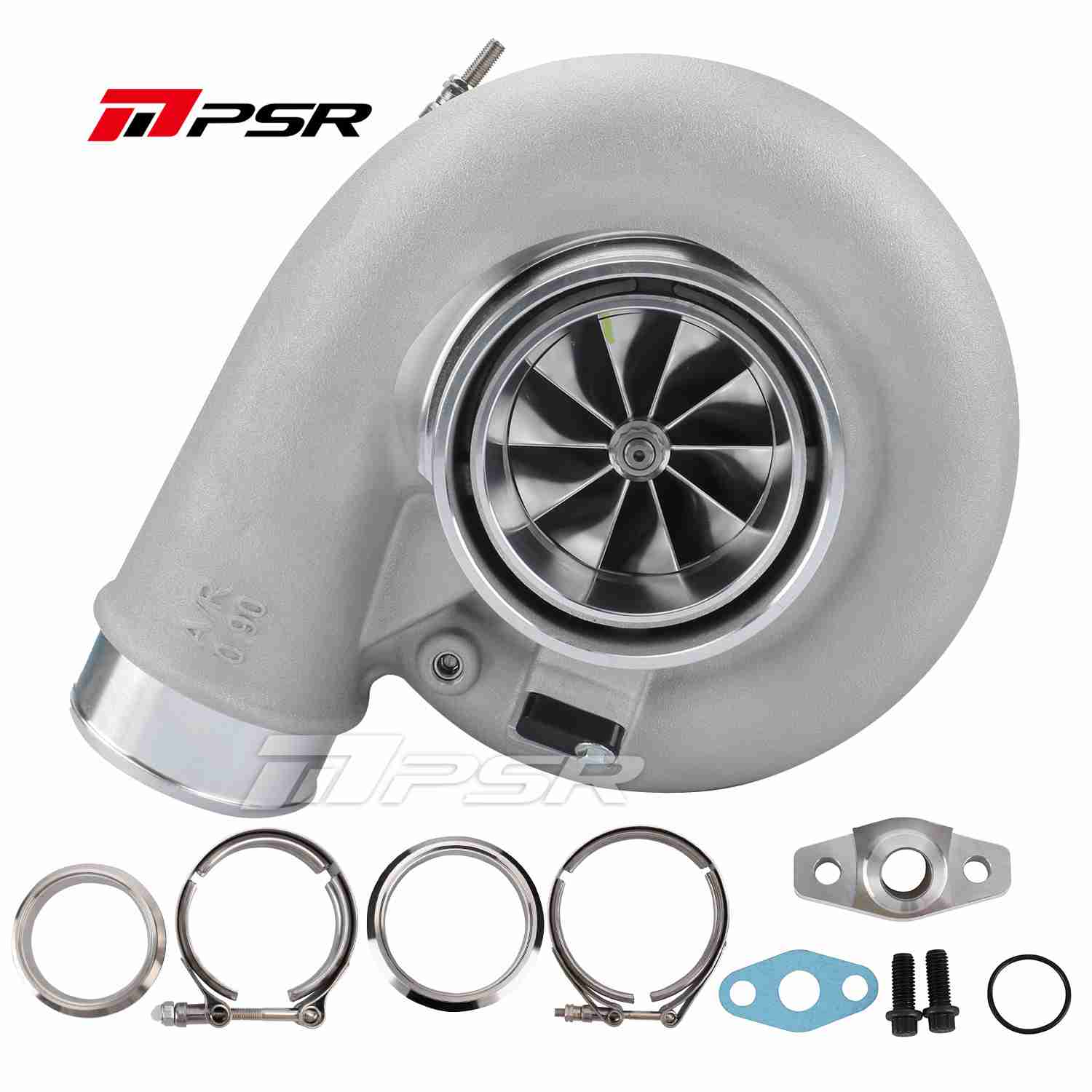 Pulsar Turbochargers Reverse Rotation / Standard / 1.15 A/R DUAL V-BAND PSR Reverse Rotation 7375G COMPACT Dual Ball Bearing Turbocharger HP Rating 1200 SR