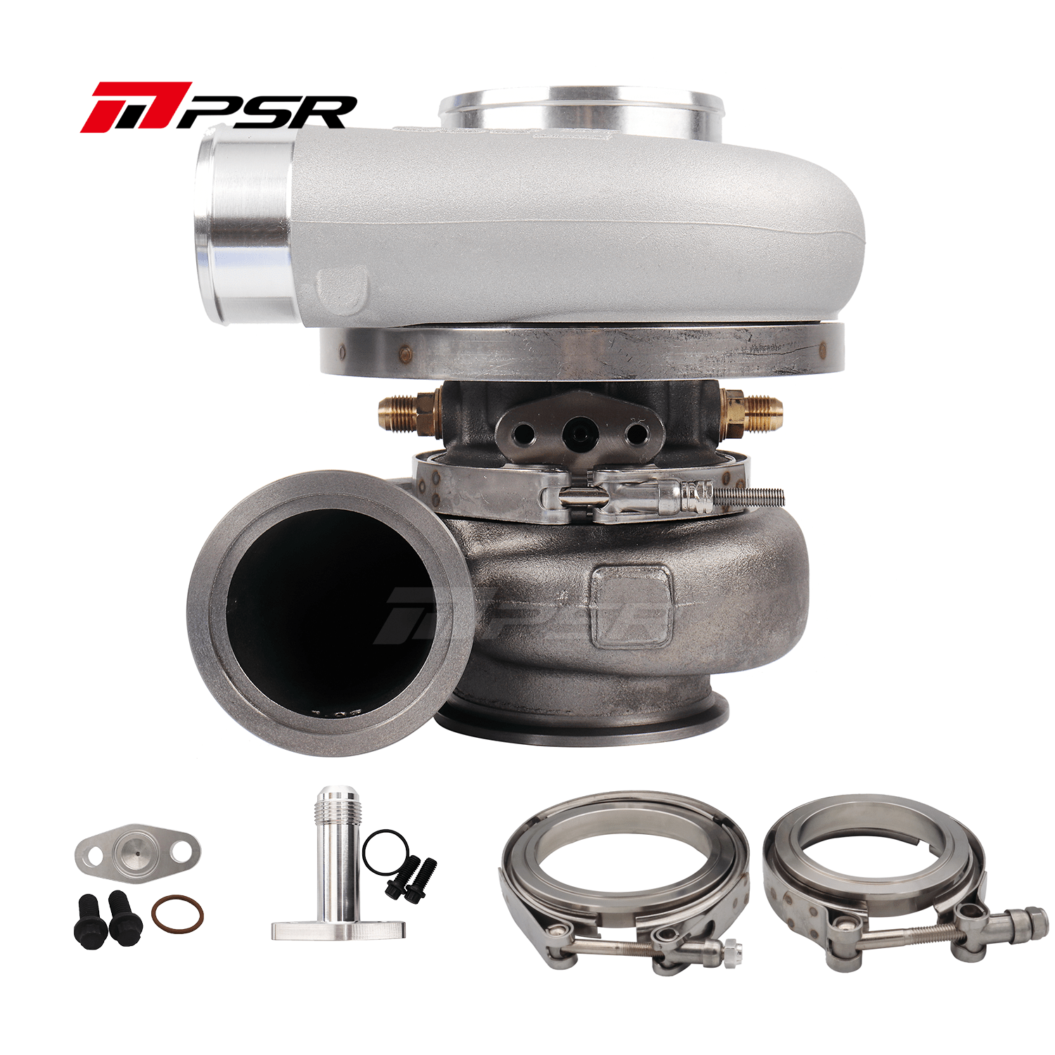 Pulsar Turbochargers STANDARD / V-Band Inlet(fits 3'' OD tubing), V-Band Outlet(fits 3.5'' OD tubing) 1.06A/R PSR 6270G Dual Ball Bearing Turbocharger HP Rating 900 SR