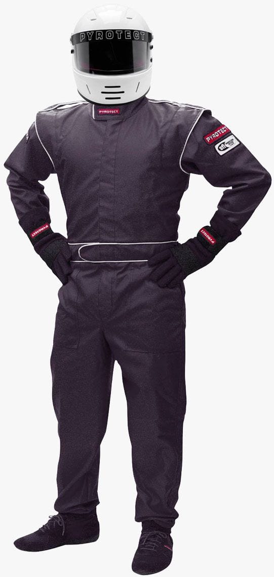 Pyrotect Pyrotect Pyrotect Junior Deluxe One Piece Single Layer SFI-1 Race Suit, Black (PYJS100220) SR