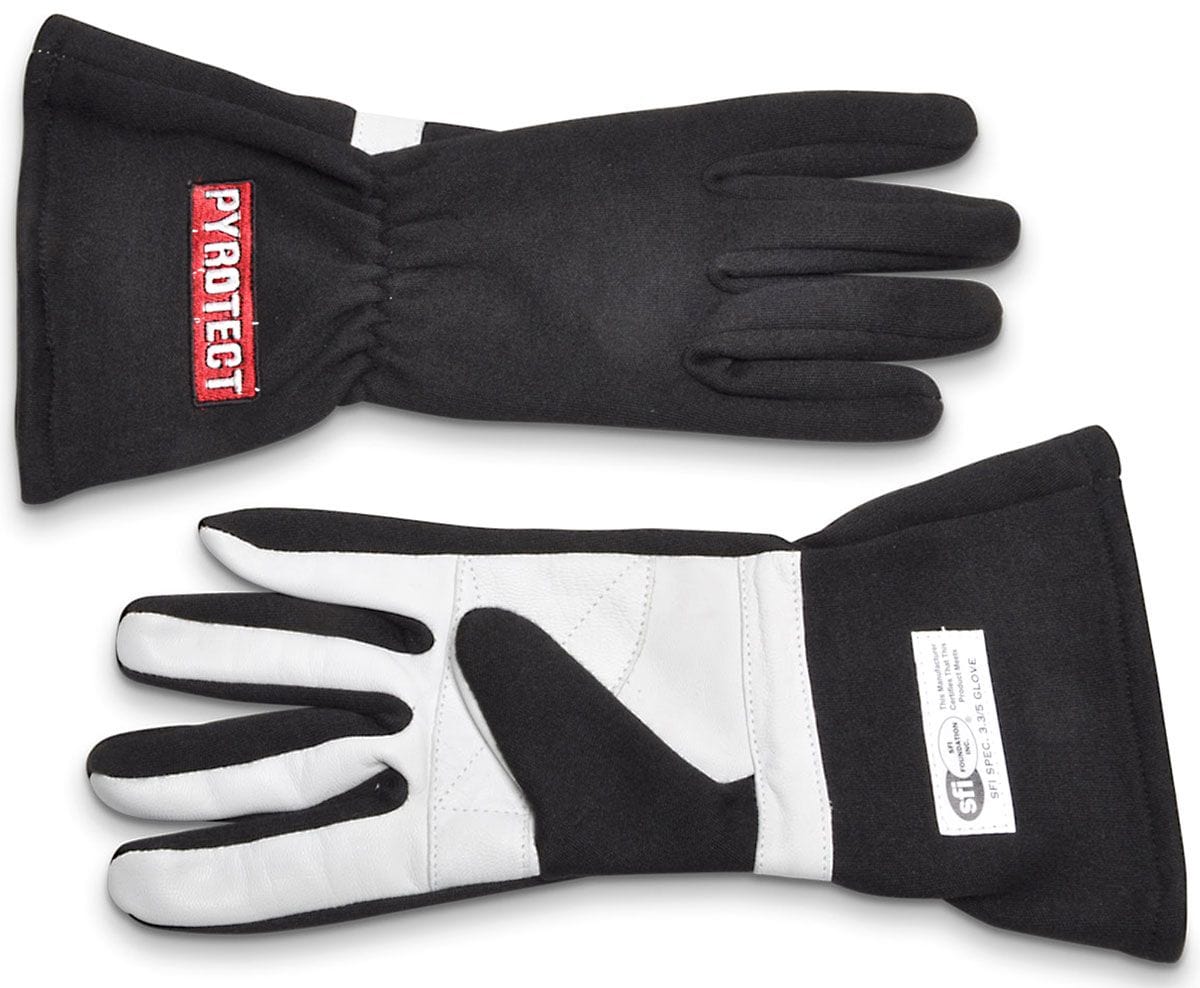 Pyrotect Pyrotect Pyrotect Pro Series Reverse Stich SFI-5 2-Layer Nomex Gloves, Black (PYGP200420) SR