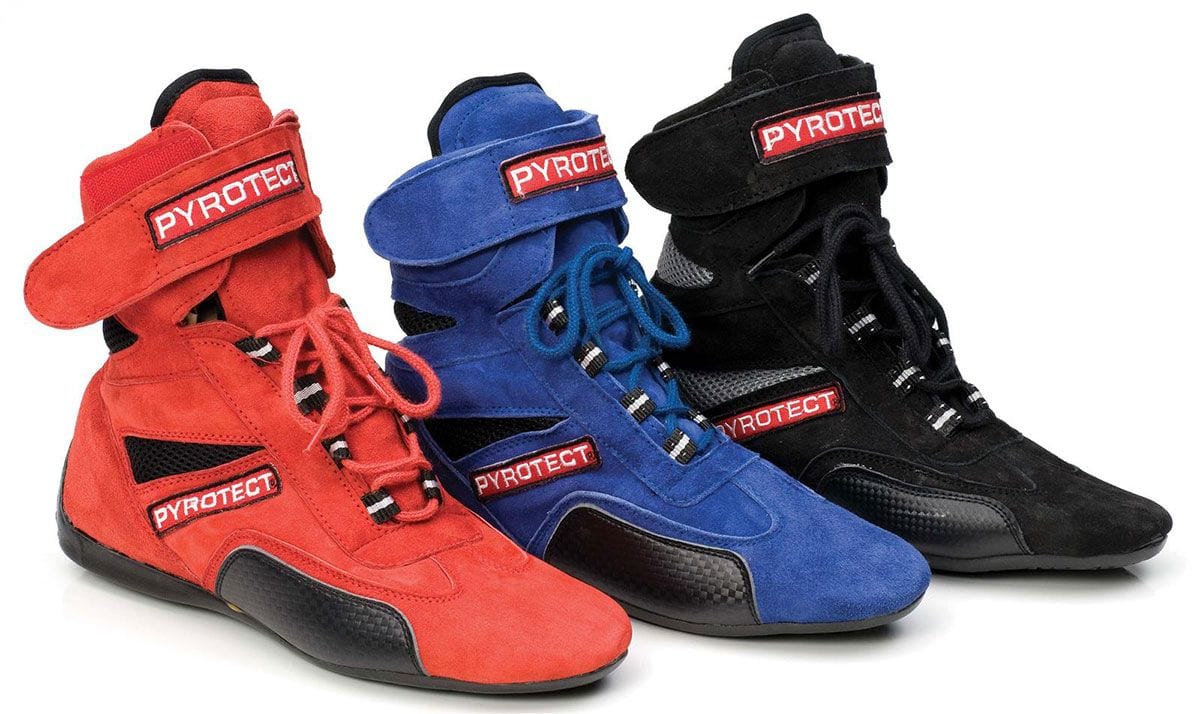 PYROTECT SFI-5 Rated Pyrotect Safety Equipment Ankle Top Black Racing Shoes Size 6 PYX48060 SR