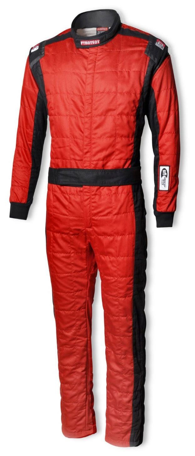 PYROTECT Sportsman Deluxe One Piece 2-Layer SFI 3.2A/5 Race Suit, Red Sportsman Deluxe One Piece 2-Layer SFI 3.2A/5 Race Suit, Red SR