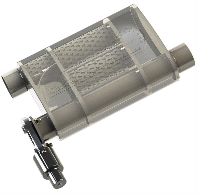 QTP 2-1/2" Offset Inlet/Outlet Quicktime Performance Screamer Twintronic Muffler QTP13250C SR