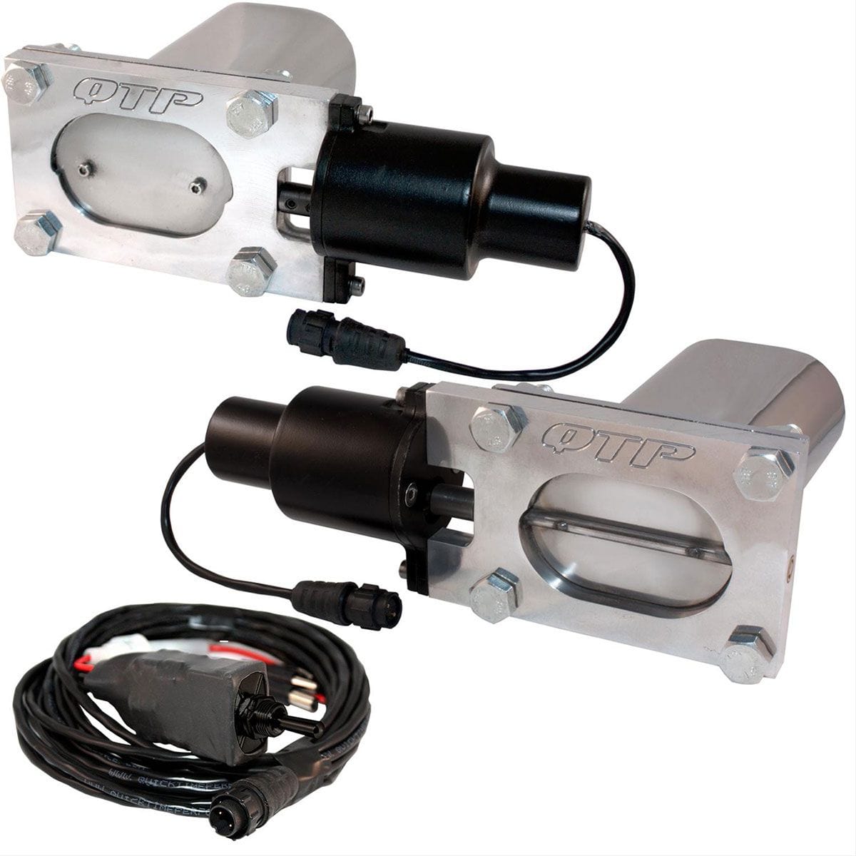 QTP Includes Electric Valve, Toggle Switch & Wiring Quicktime Performance 3" Dual Oval Electric Exhaust Cutout Kit QTPEC66 SR