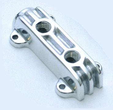 ROADSTER 2-Port Polished So Cal Speedshop SO-CAL Speed Shop Finned Aluminium Fuel Block SO300-6132 SR
