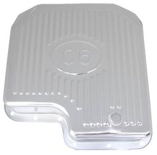 RPC Drain plug Included, Extra Capacity 1-3/4" Deeper Than Stock Racing Power Company Chrome Steel Transmission Pan suit Ford C-6 Transmission RPCR9127 SR
