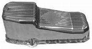 RPC Fits 1955-70 (Passenger Dipstick) S/B Chev 283 - 350, Drain Plug & Mo Racing Power Company Polished Aluminium Stock Oil Pan, 3.7Ltr Capacity, Finned RPCR8442 SR