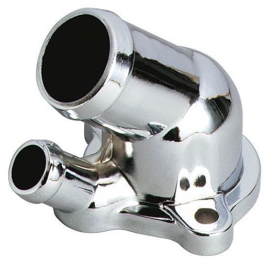 RPC Fits Oldsmobile 330-350-425-455 Racing Power Company Chrome Steel Thermostat Housing, Gasket Style RPCR9403 SR