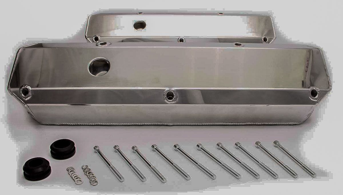 RPC Polished Finish Suit SB Chrysler 318-340-360 Racing Power Company Fabricated Aluminium Valve Covers RPCR6246POL SR