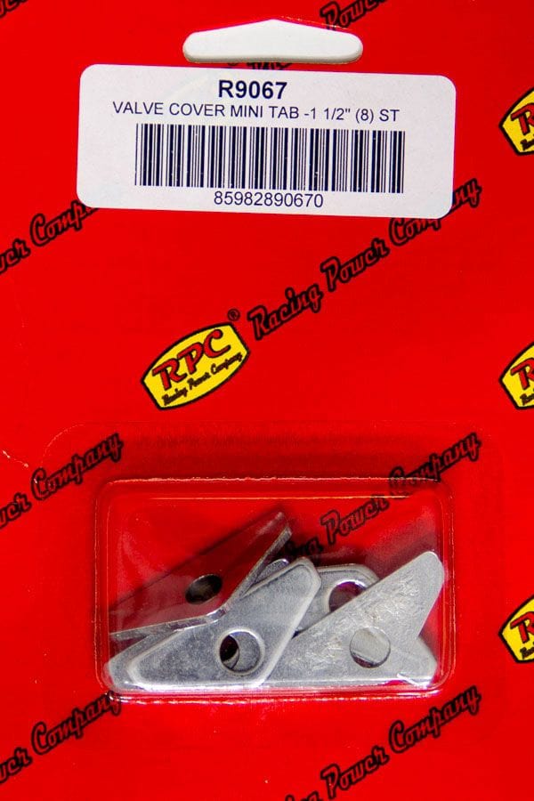 RPC Racing Power Company Chrome Steel Mini Tab 1-1/2" Wide (Pack of 8) RPCR9067 SR